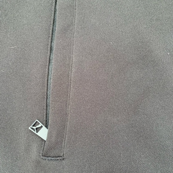 Women fitted Puma SHINY Black And Yellow Track Jacket  Sz L EUC !! - Picture 2 of 7